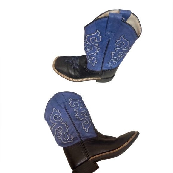 OLD WEST youth blue cowboy boots boys girls  size 12 - mint💥Worn once - Picture 12 of 15